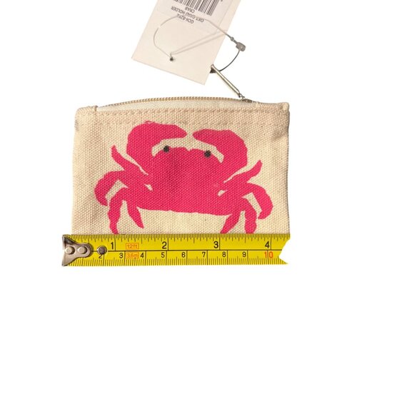 Buckhead Betties Canvas Gift Card Holder Coin Pouch Crab Design 4.5" x 3.25" NWT - Picture 6 of 6
